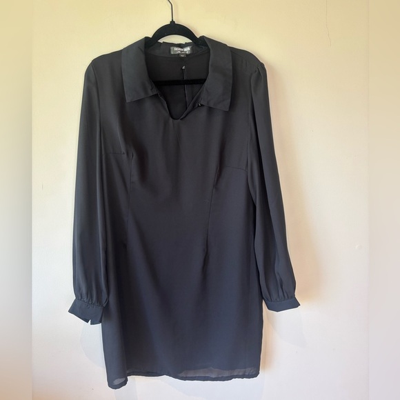 Fashion Union Charcoal Long Sleeve Dress - Picture 1 of 3